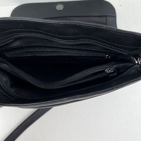 Hotter Erin Black Leather Crossbody Shoulder‎ Purse Bag - Picture 10 of 12